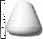 High Density Smoothfoam 2" diam x 2 1/2" H FAT BELL -CASE OF 1000 pcs
