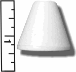 High Density Smoothfoam 1"Diam. x 1 3/8" H MINI BELL / CONE -CASE OF 1000 pcs