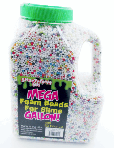 SMOOTHFOAM KIDS - COLORED FOAM BEADS FOR SLIME - EASY POUR GALLON - NO –  Smoothfoam.com